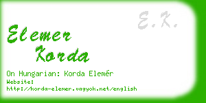 elemer korda business card